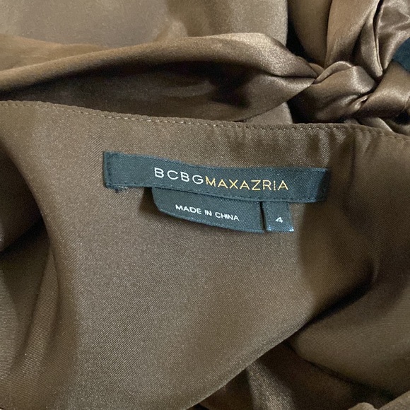 BCBGMaxAzria Brown Silk Classic Dress - Picture 5 of 7